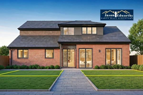 Home extension focusing on boundary line Bamber Bridge